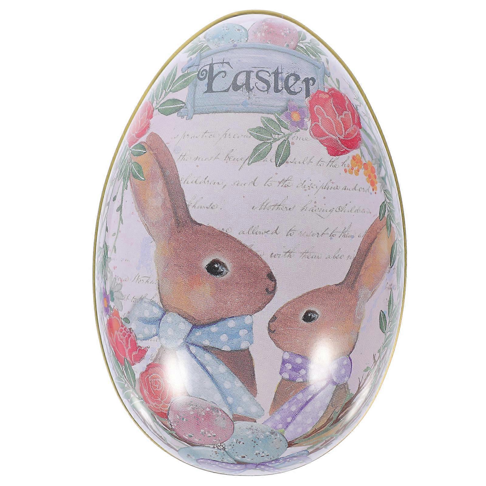 Tinplate Easter Candy Box for Storage Easter Egg Candy Holder Multi Color