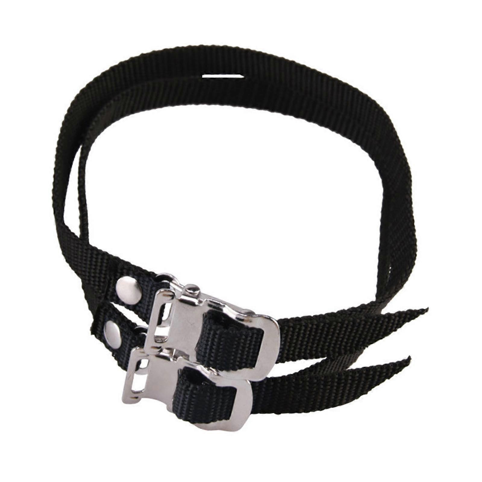 Adjustable Exercise Bike Pedal Straps Pair, Durable Nylon Cycling Toe Straps for Secure Foot Positioning