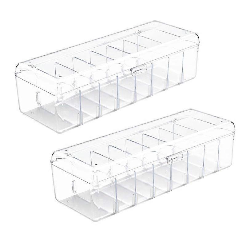 2Pcs Trading Card Storage Box, Card Storage Box Plastic