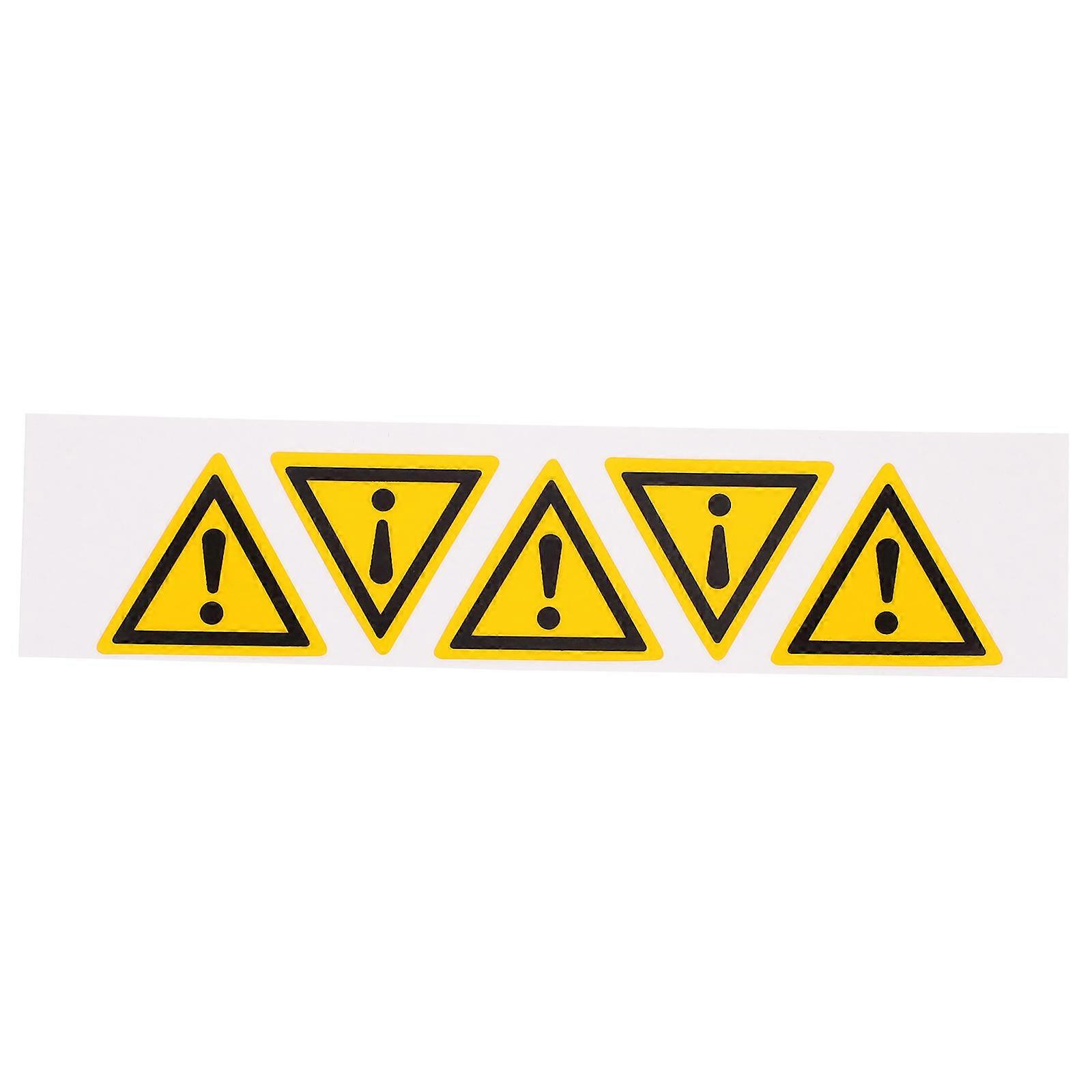 Self Adhesive Exclamation Mark Warning Sticker for Warning Use 5Pcs