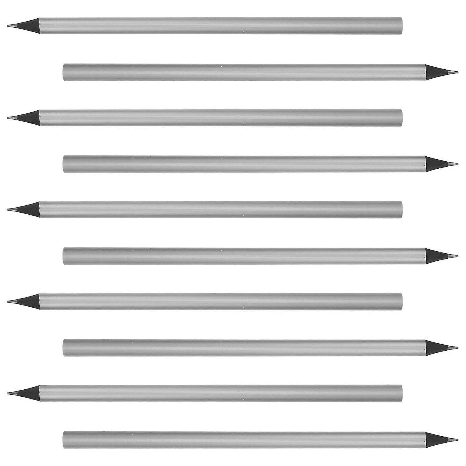 Multi-Use Silver Carpenter Pencil for Woodworking Writing 10Pcs Set
