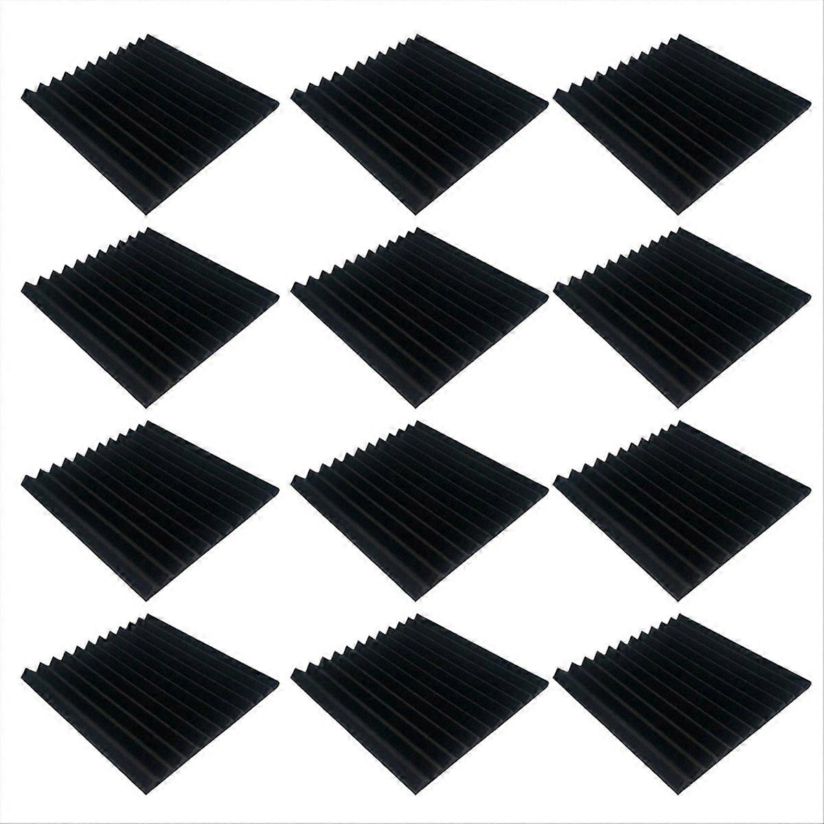 12Pcs Studio High Density Soundproofing Foam Sound Absorbing Material