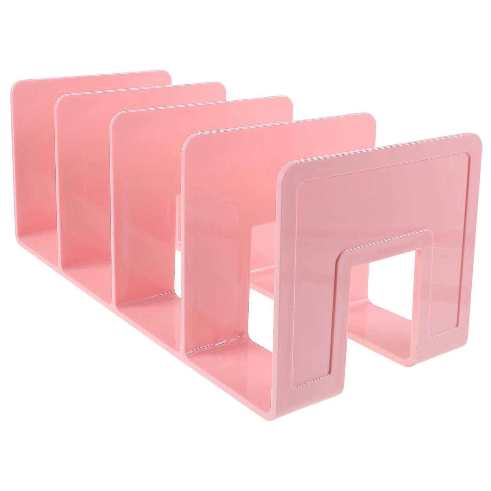 Acrylic Desktop Bookend for Storage Multi-Use Book Stand Office Supply