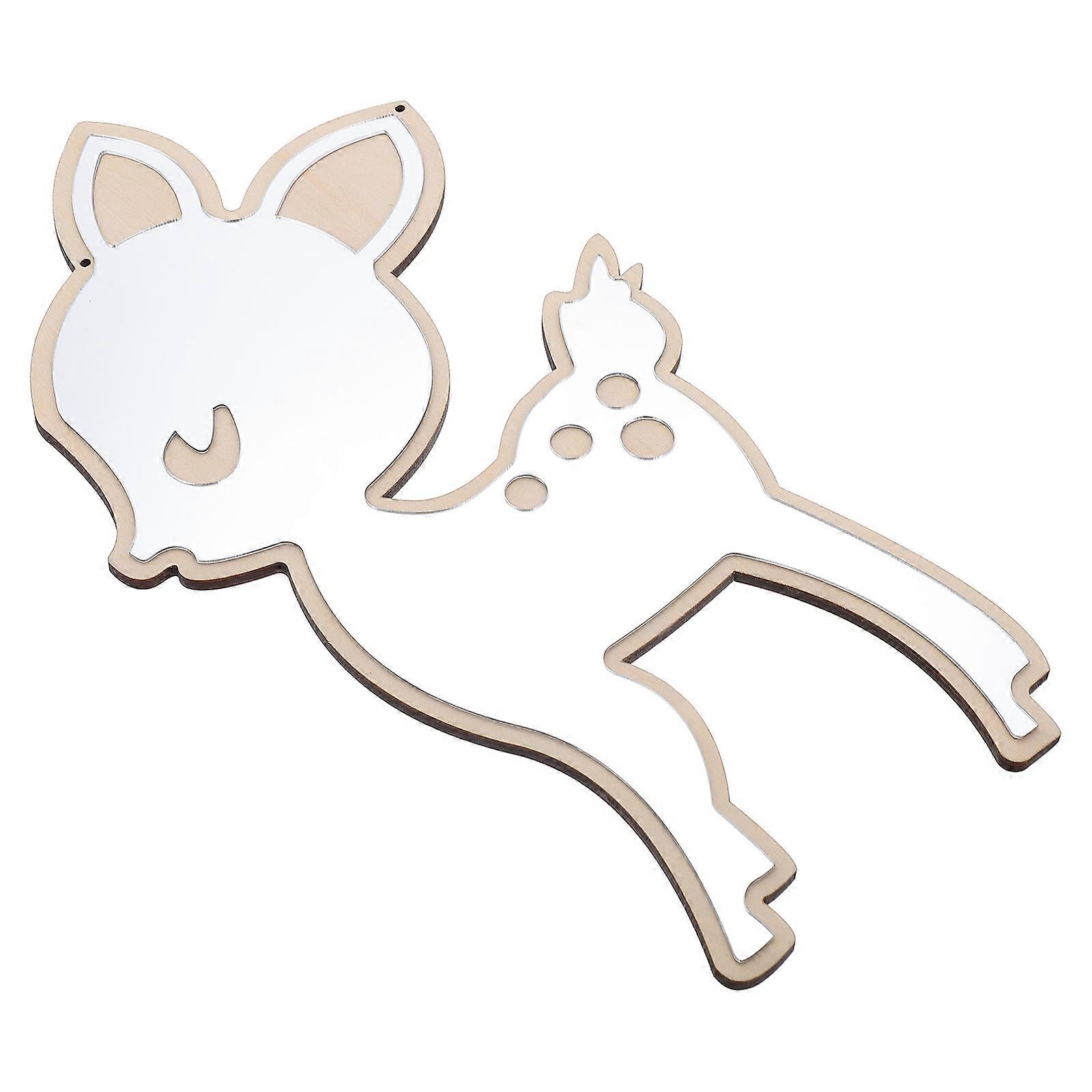 Small Deer Mirror Wall-Mounted Mirror for Chic Makeup