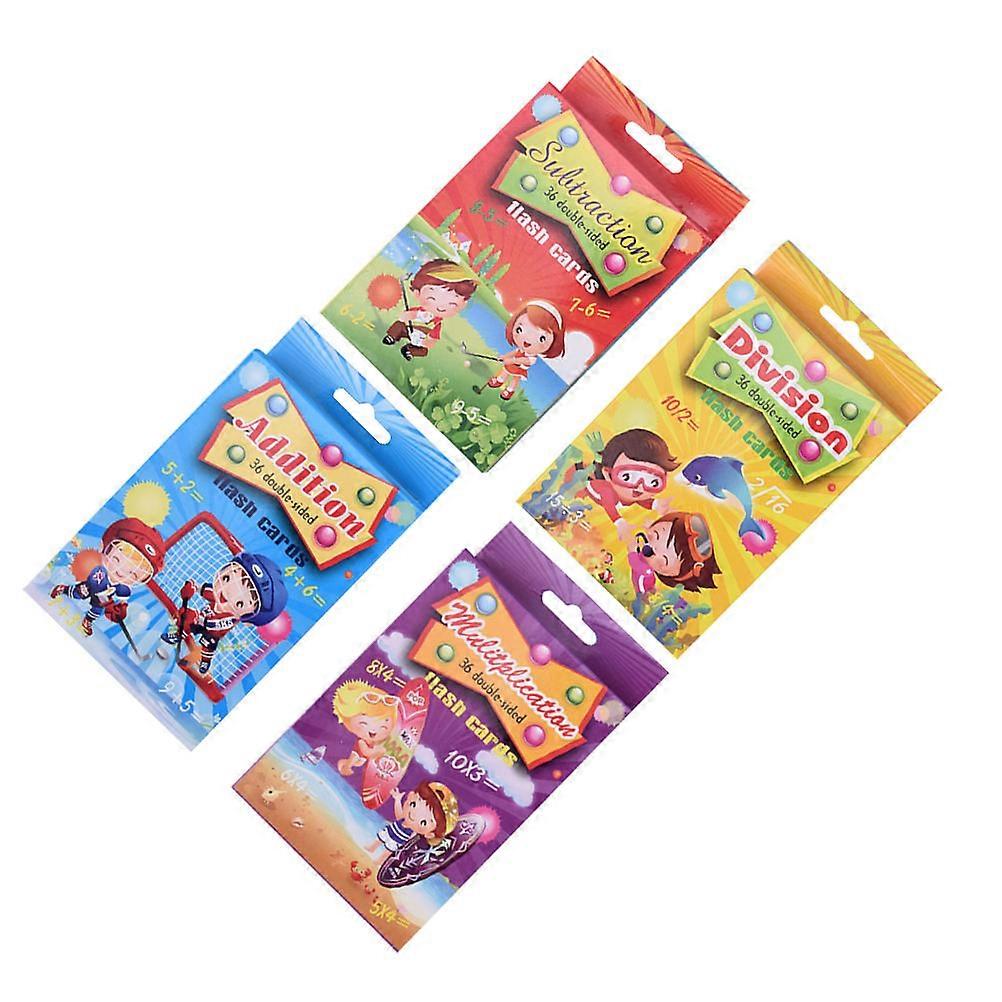 Addition Flash Cards Math Educational Set for Kids Learning 4Sets