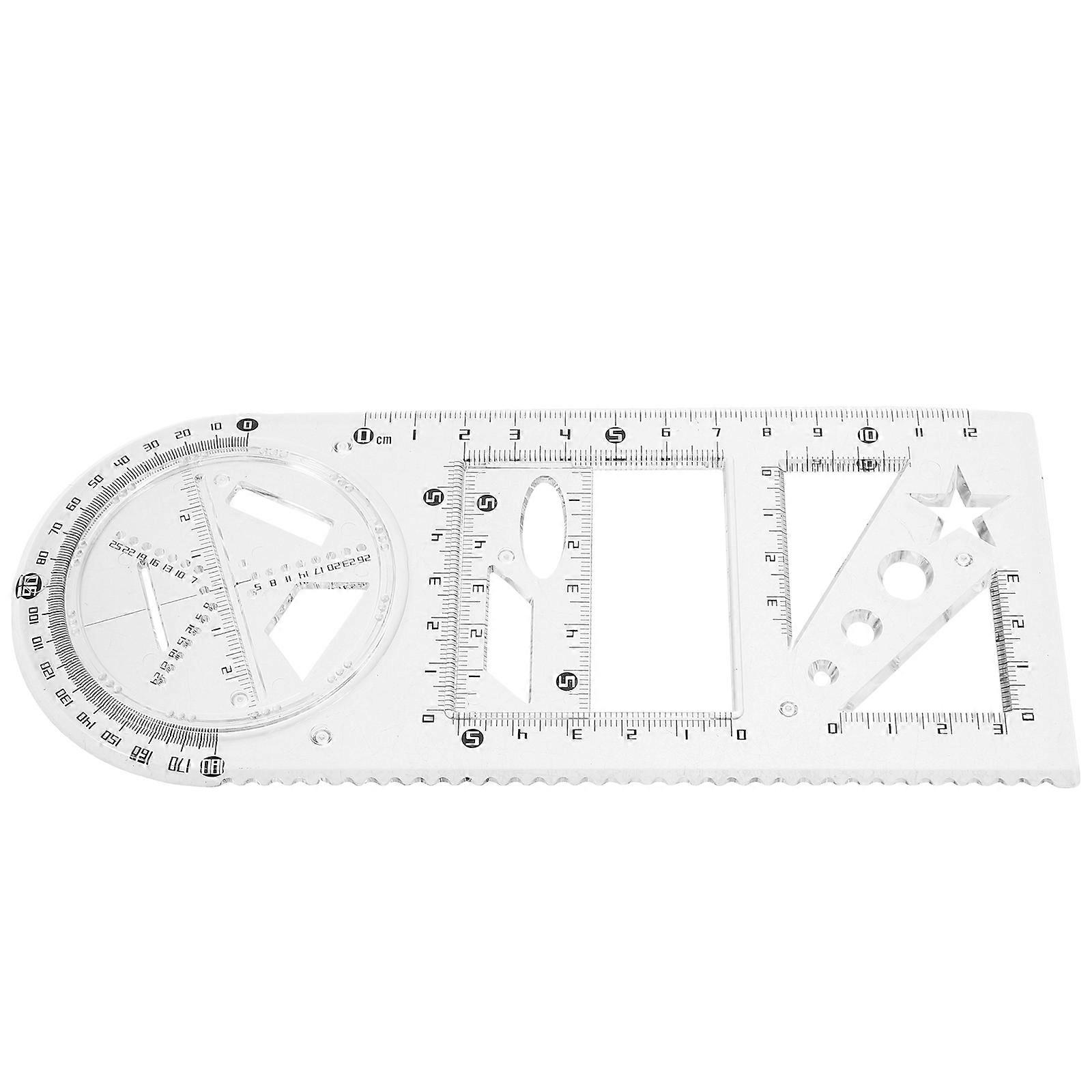 Plastic Drawing Stencils Technical Rulers for School Use 4Sets
