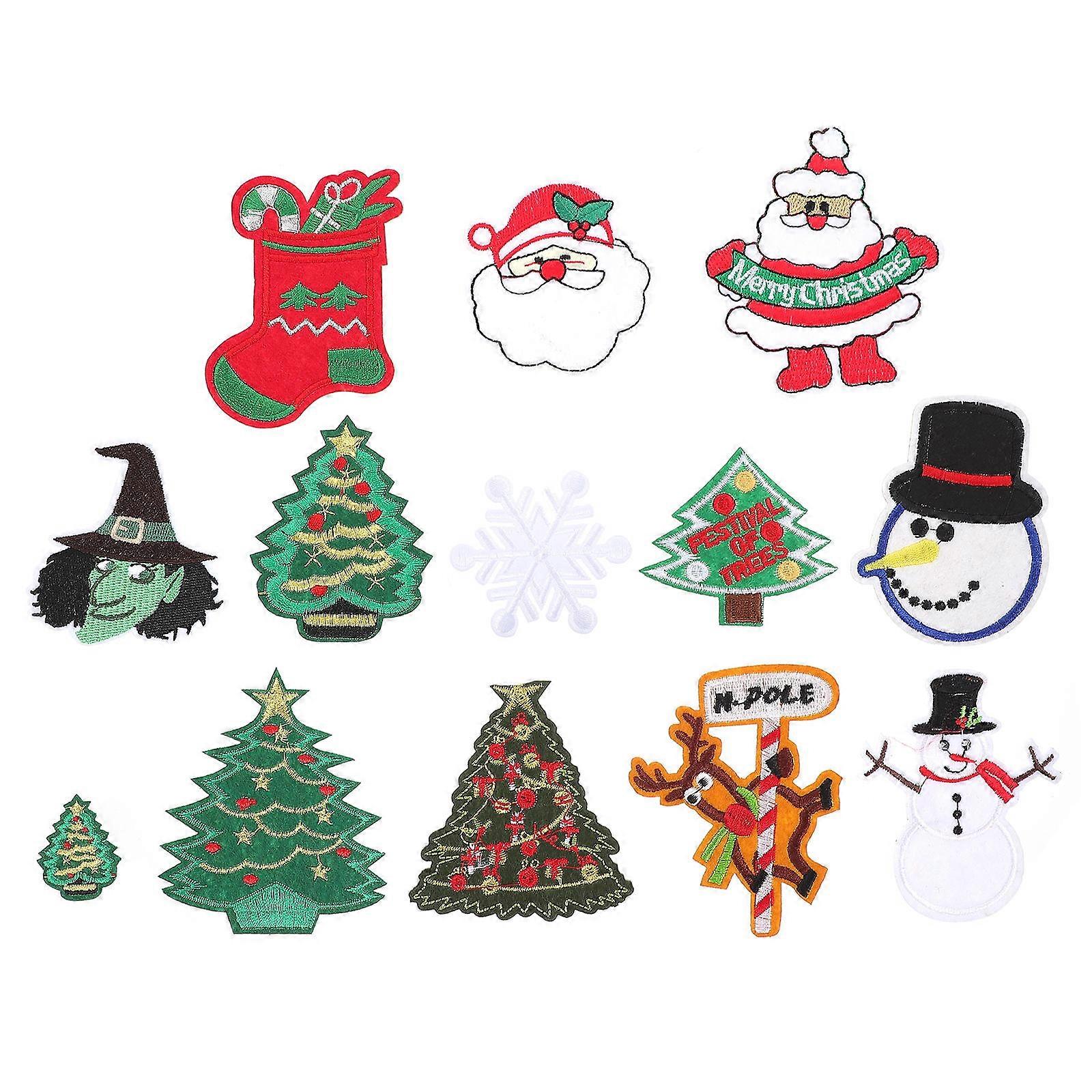 Sewing Christmas Patches Decorative Embroidered Patch 26Pcs Set