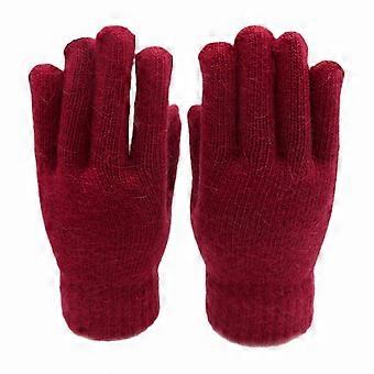 Gebreide winterhandschoenen voor heren - Warme wollen vingerhandschoenen voor koud weer, modieus.