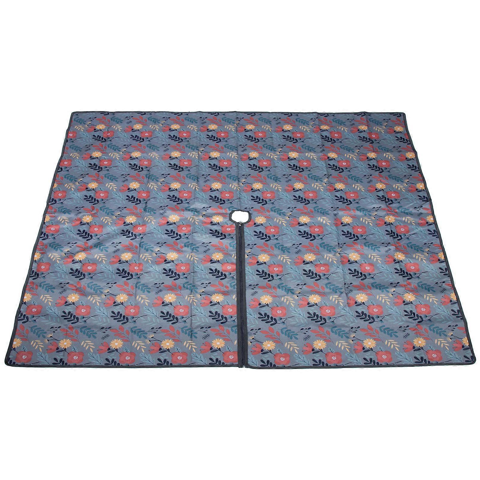 Round Outdoor Tablecloth Zipper Design for 4Pcs Dining Table Use