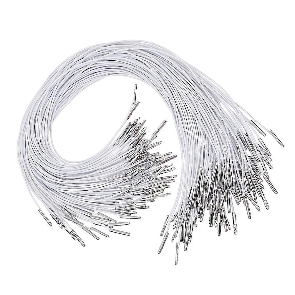 White Elastic Fixed Rope Stretch Loop 200Pcs for Mask Making DIY