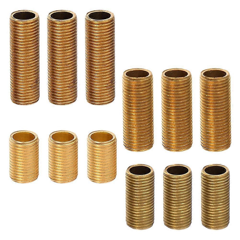 Lamp Hardware Brass Hollowed Threaded Rod for Light 12Pcs Kit
