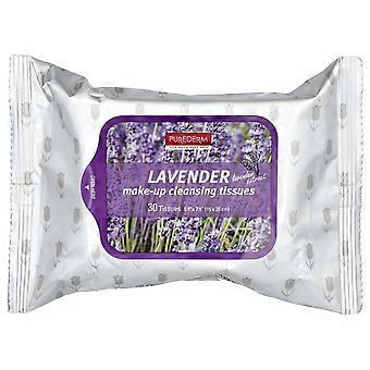 Purederm, Make-Up Cleansing Tissues, Lavender, 30 Tissues, 6-Pack