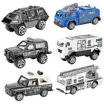 1:87 6 kpl lapsi lapsi miniatyyri poliisiauto mallisetti simulaatio ajoneuvo lelu lahja
