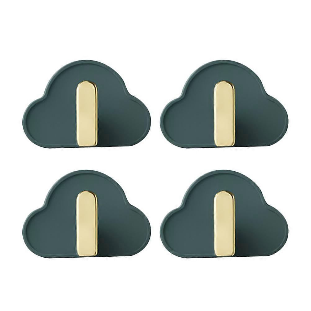 Clothes Hooks Punching-Free for Hanging 4Pcs Cloud Shape ABS Hooks