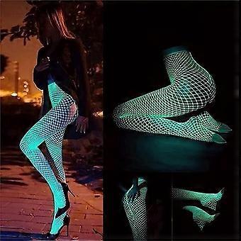 Netzstrumpfhose Leuchtende Netzstrümpfe Leuchtende leuchtende Netzsocken Leuchtstrumpfhose Weiße Netzstrumpfhose für Damen Strumpfhosen