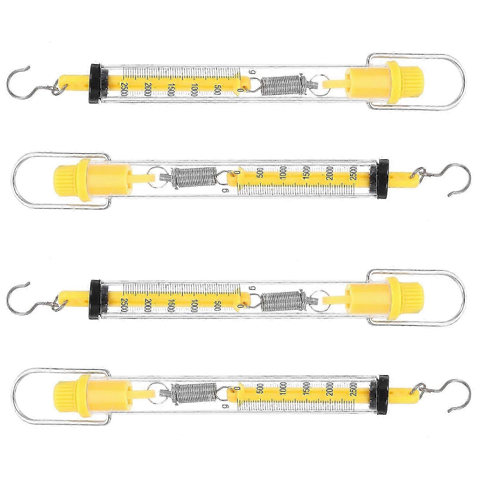 Spring Scale Tubular Spring Scale for Gravity Measurement 4Pcs