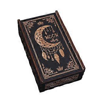 Push Pull Tarocchi Card Box Astrologia Trinkets Box Legno Tarocchi Card Storage Case per la Cartomanzia, Streghe Decorazione