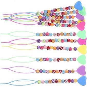 Modieuze 12Pcs Hair Braider Tool Set Assorti Kleur voor Kinderen Handige Paardenstaart Styling