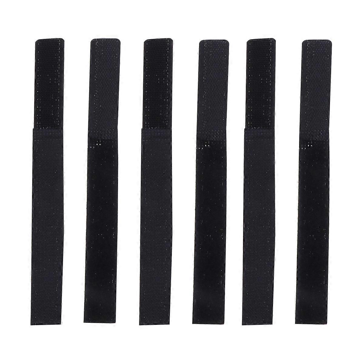Hook and Loop Strap Cable Fastener for Organizing 10Pcs Black Durable Tape