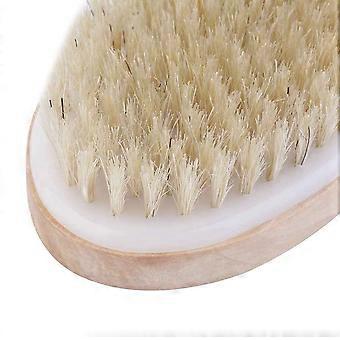 Lichaamsborstel met natuurlijke haren voor de droge huid, exfolieert, bevordert de bloedsomloop, voor een spa-achtige ervaring.