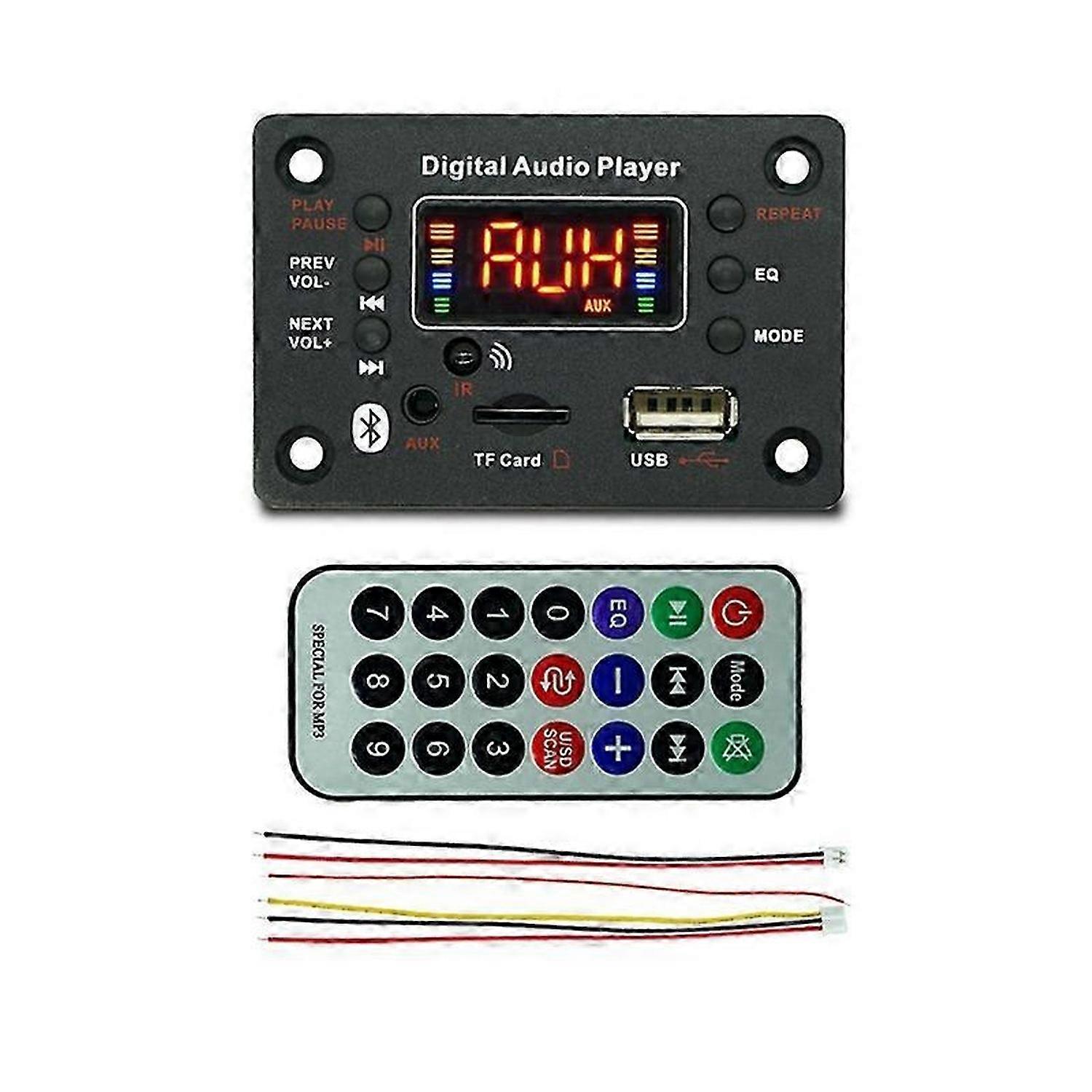 MP3 Player Module Bluetooth-Compatible JQ- with Power Amplifier Decoder Board Amplifier Car FM Radio