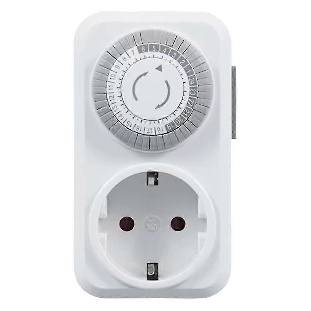 Timing Socket 24-Hours Cycle Switch Mechanical Timer EU Plug