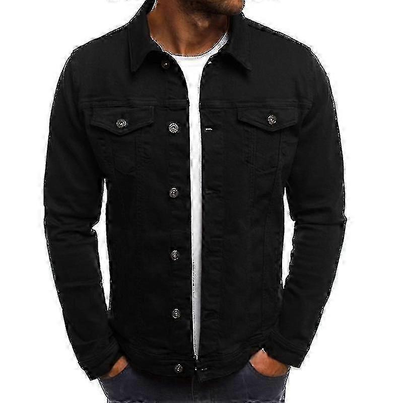 Robust herrjeansjacka med smal passform