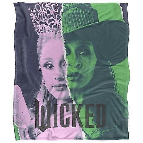 Wicked Elphaba and Glinda Torn Poster Blanket