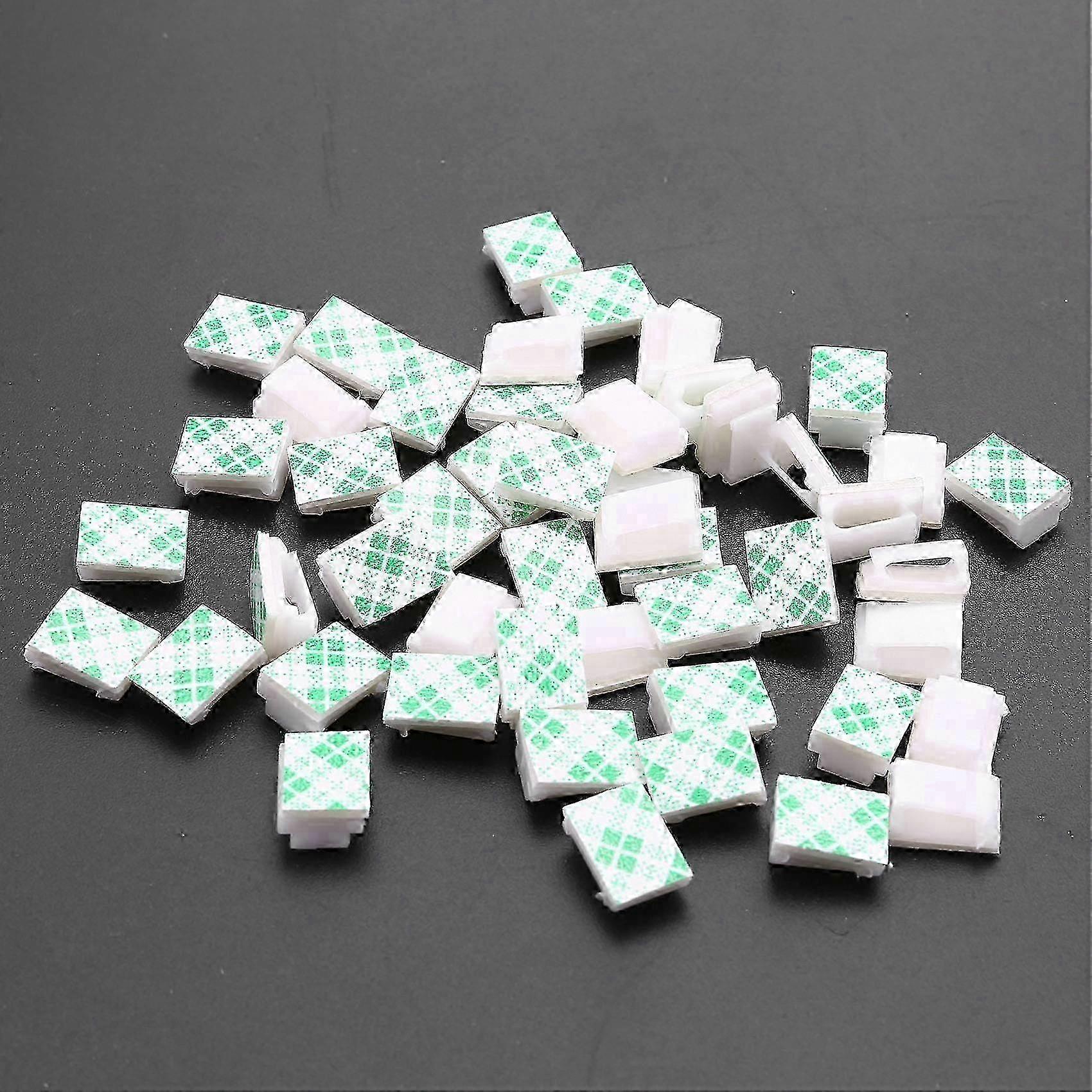 Self-Adhesive Wire Bundle Holder Clip, 7mm Width, 50-Piece Set compatible with Cable Management