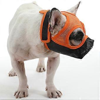 Short Snout Dog Muzzle Bulldog Muzzle, Stop Dog For Biting Barking Chewing, Adjustableshort Mouth Dog Anti-bite Anti-eating Mask Pet Supplies