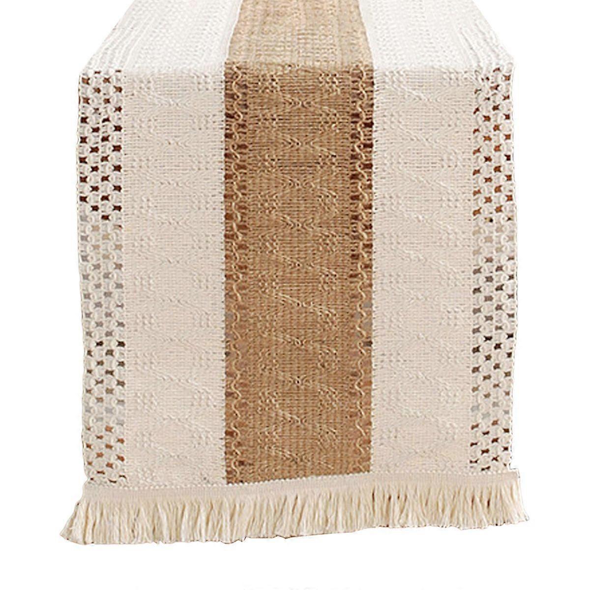 Elegant Boho Rustic Table Runner For Spring Living Room