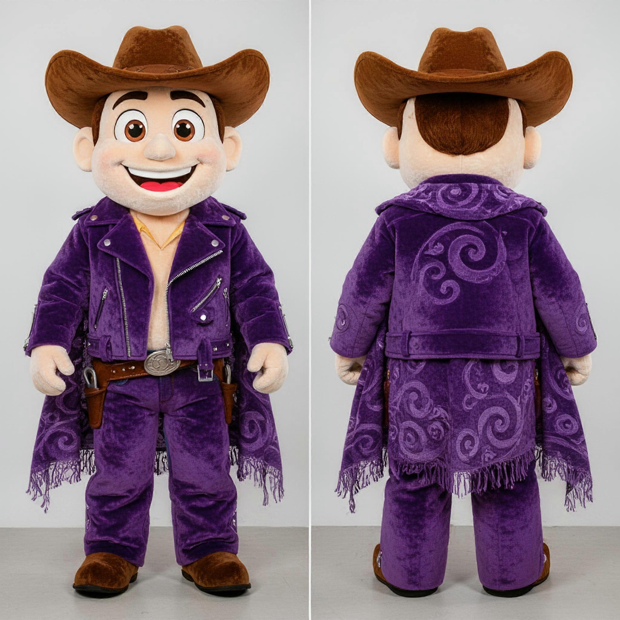 MASTICOT Purple Biker Jacket Cowboy Mascot