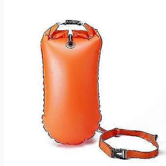 Inflatable Swim Buoy Tow Float Waterproof Dry Bag with Adjustable Belt for Swimming Snorkeling