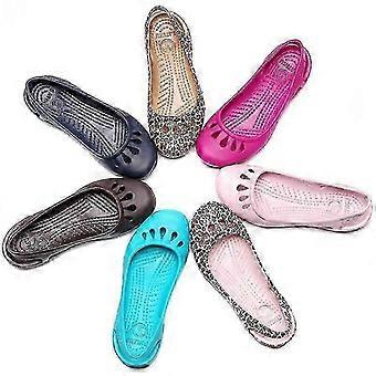 Summer Lightweight Anti Slip Hole Shoes Clog for Women's Flat Bottom Sandals Nurse Outdoor Beach Jelly