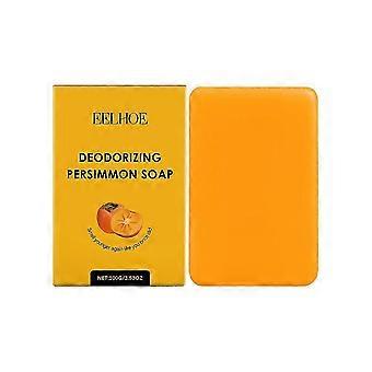 Natural Persimmon Extract Bath Soap 100g, Gentle Cleansing Moisturizing Skin Care Bar for Sensitive Skin