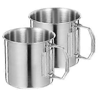 Multi-Function Camping Coffee Mug For Hiking And Travel 11.50X11.50X11.00CM Silver Compact Design 6 Pcs