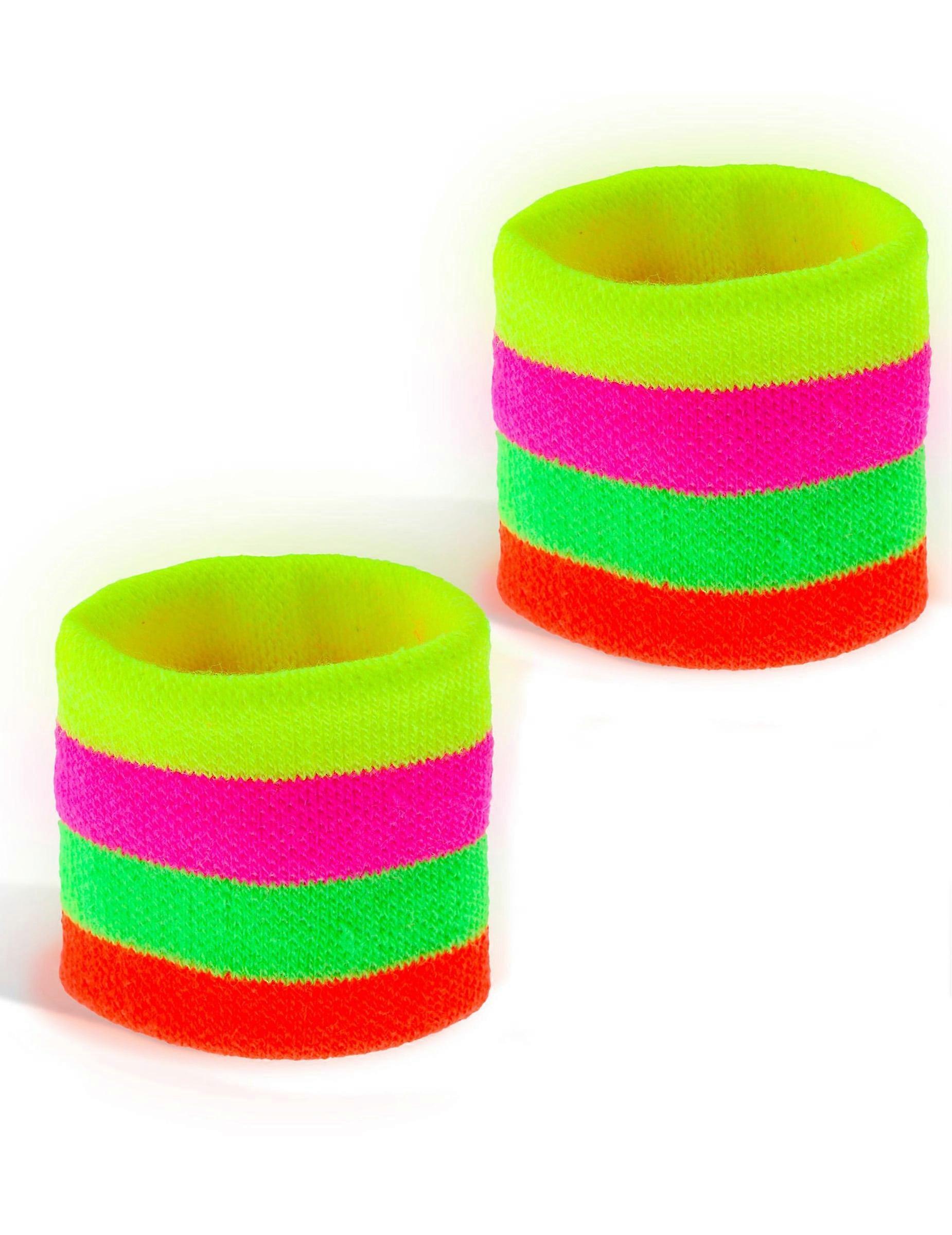 Adult fluorescent multi-colored headbands