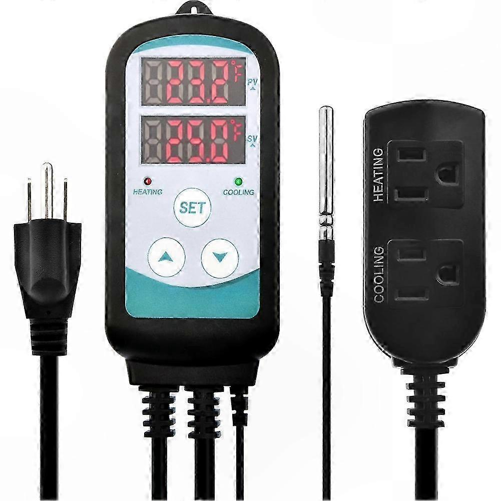 Greenhouse Heater Digital Temperature Controller Thermostat, US Plug