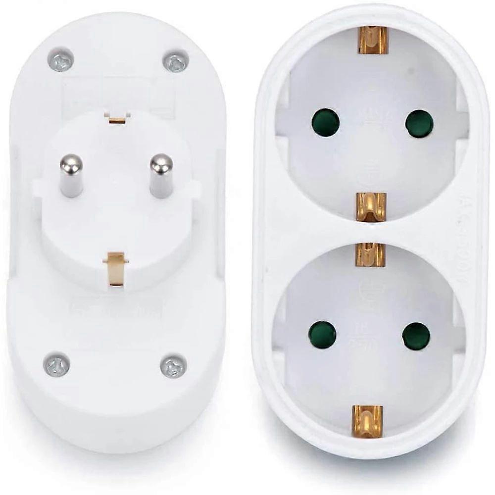 2 Slot Double Plug Multiple Plug Socket Multi Plug Adapter Horizontal  X