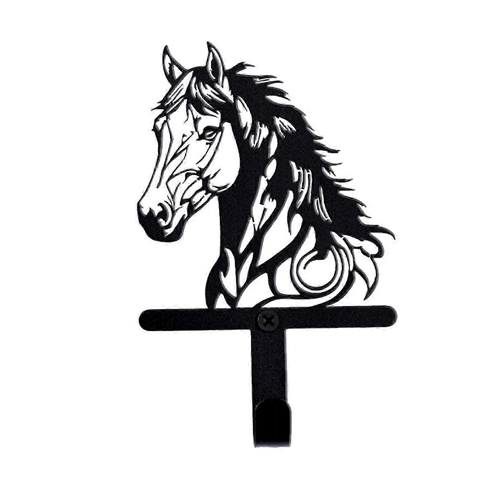 Black Iron Horse Wall Hook