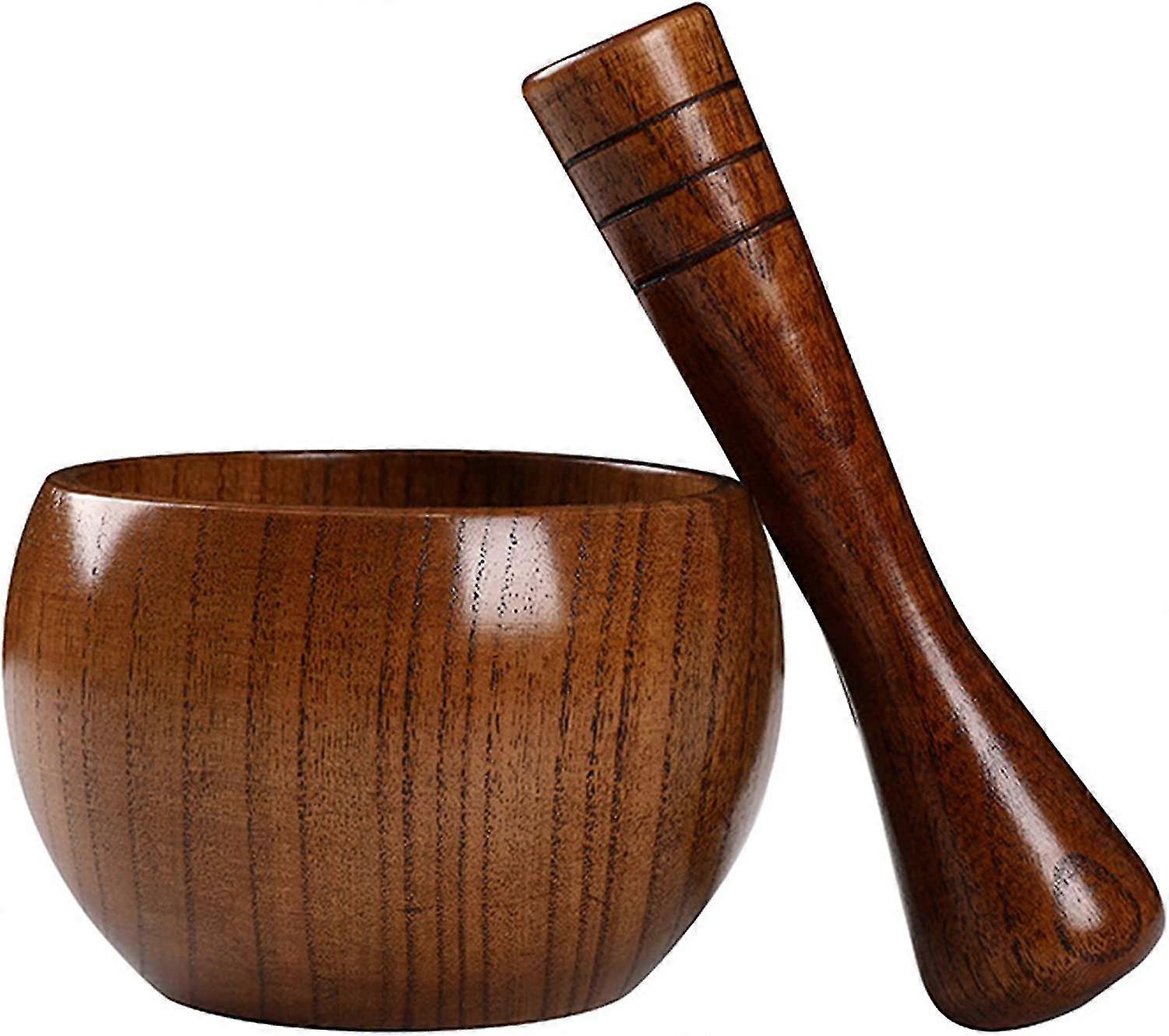 Solid Olive Wood Mortar Pestle Set