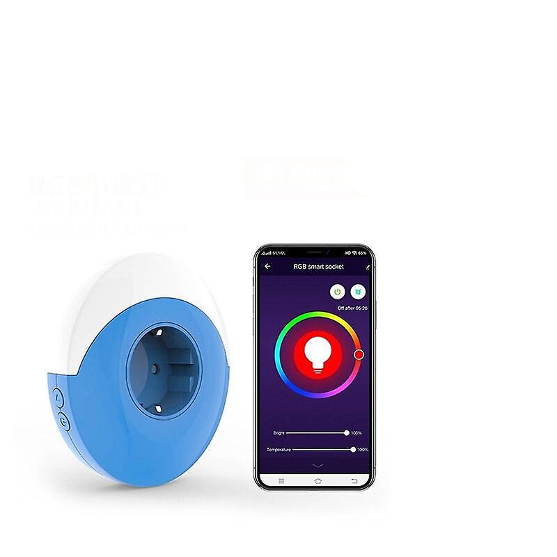 Wifi Smart Socket Switch Tuya Rgb 16a Light Voice Control Timing Socket Work With Alexa Google Home Ifttt
