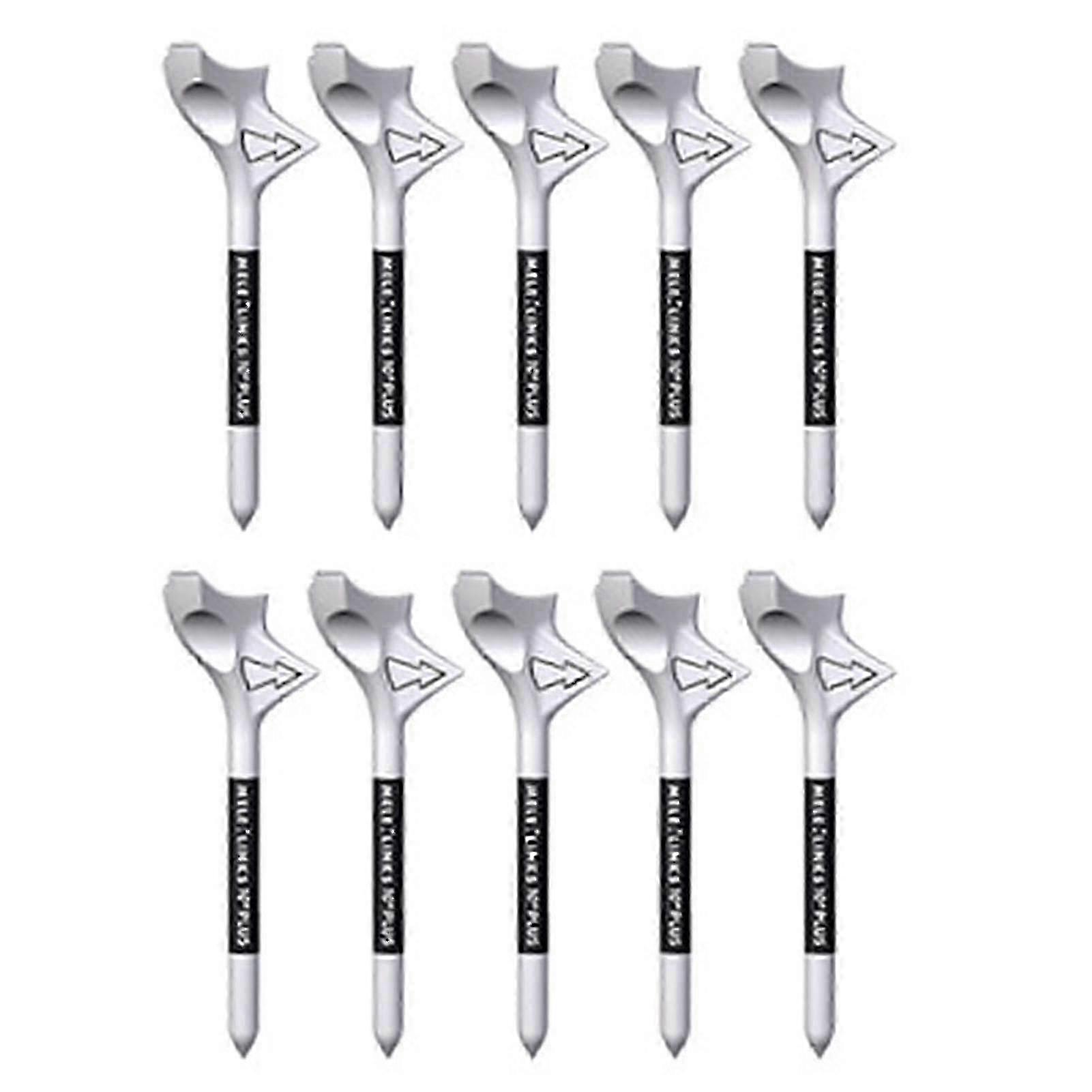 10pcs Golf Tees Wear Resistant Portable Oblique Insertion Decrease Friction Professional Increase Distance Compact 10 Degrees Golf Ball Tees G Tw