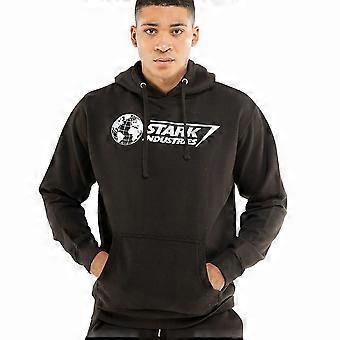 Sweat à capuche noir Marvel pour hommes, modèle Stark Industries, référence CYQN080.