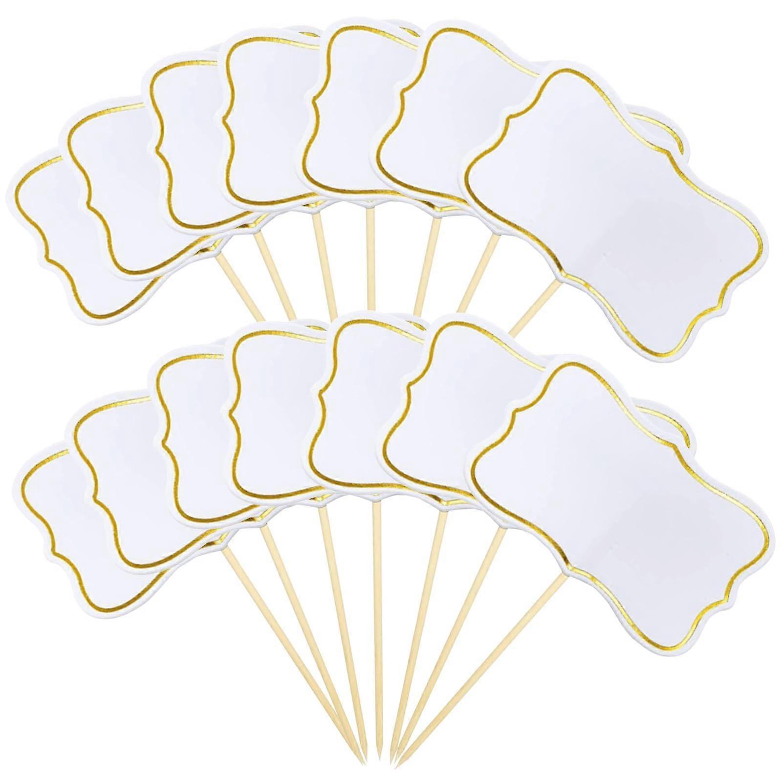 56Pcs Writable Food Labels Buffet Toppers