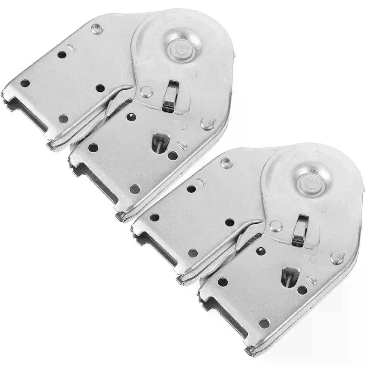 2 Pcs Iron Step Ladder Hinge for Folding Ladder Silver