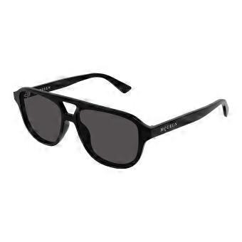 Alexander McQueen AM0573S 001 Full Rim Black Unisex Pilot Sunglasses UV3 Original