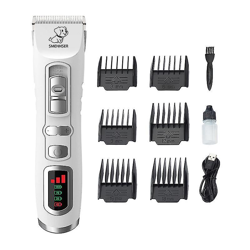 Professional Dog Clipper With Lcd Display,cordless Dog Cat Clipper, Detachable Ceramic Blade 4h Use