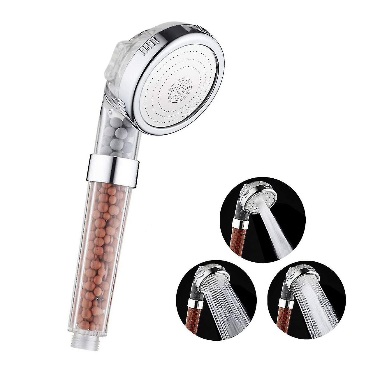 Pxcl Shower Head, Anti Limescale Water Saving Shower Head High Pressure Three Level Filter Ion Filtering System