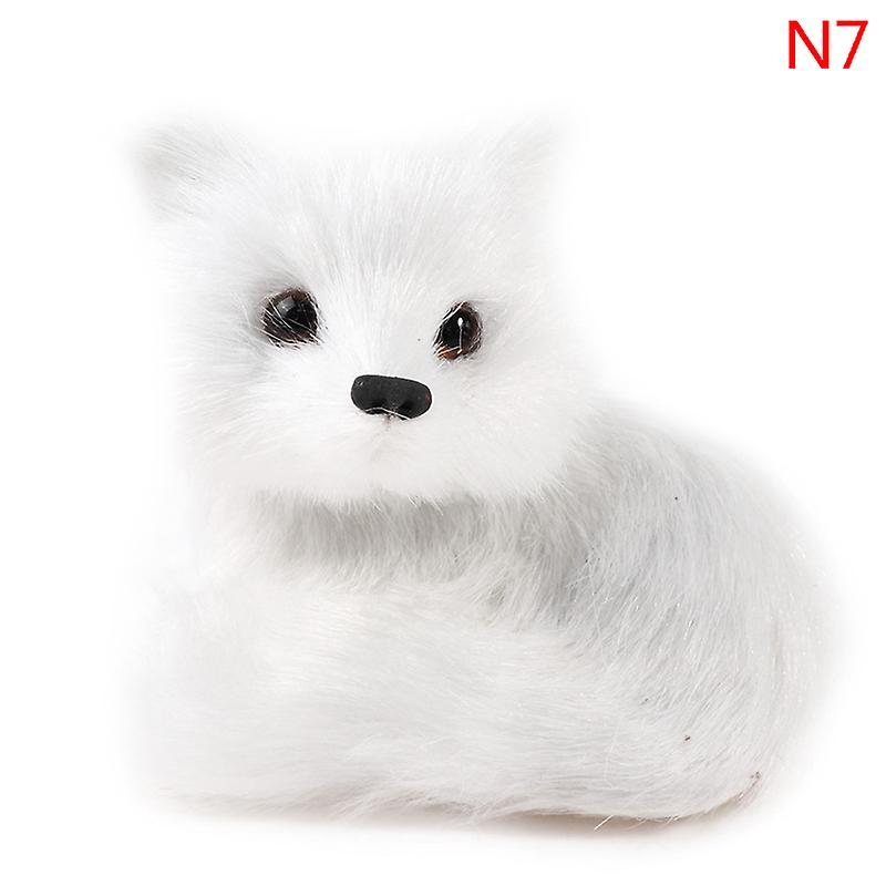 1pcs Mini Simulation Fox Jouet Réaliste Squatting Fox Modèle Cadeau Animaux Figures